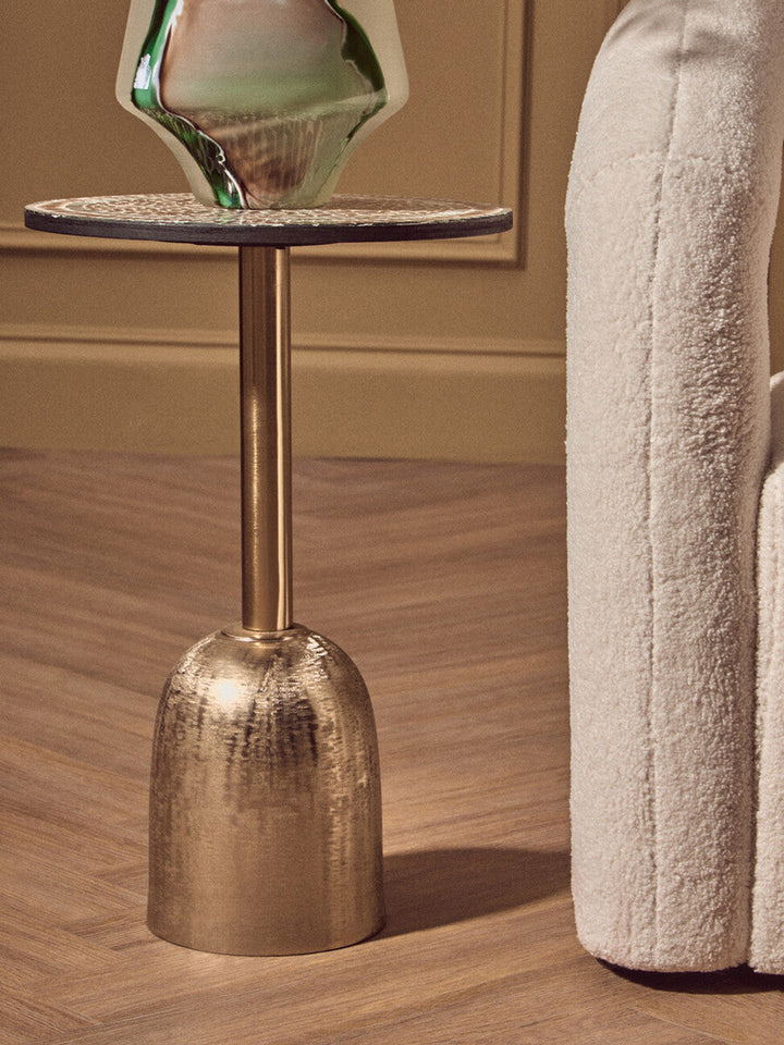 Inventro Mosaic Top Gold Base Side Table Studio 55