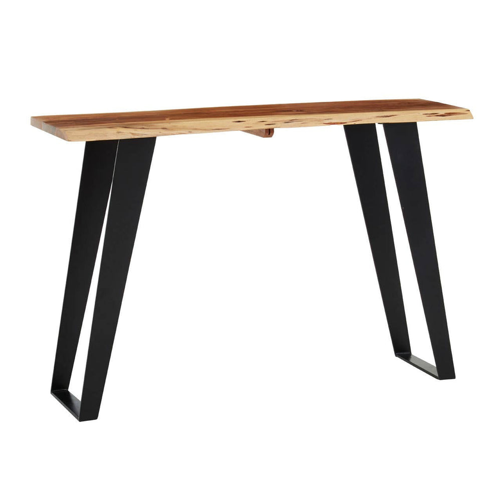 Suraxo Acacia Wood And Looped Iron Base Console Table Studio 55