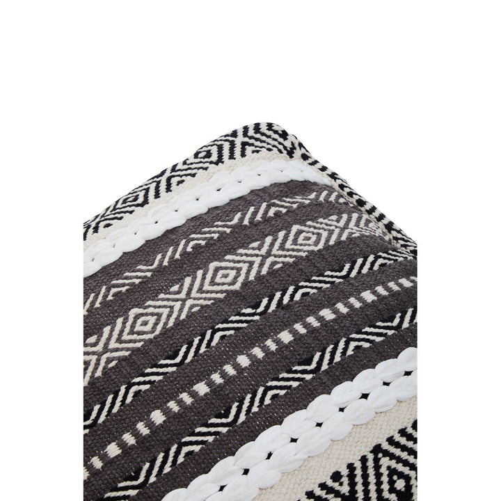 Sefina Grey And White Pouffe Studio 55