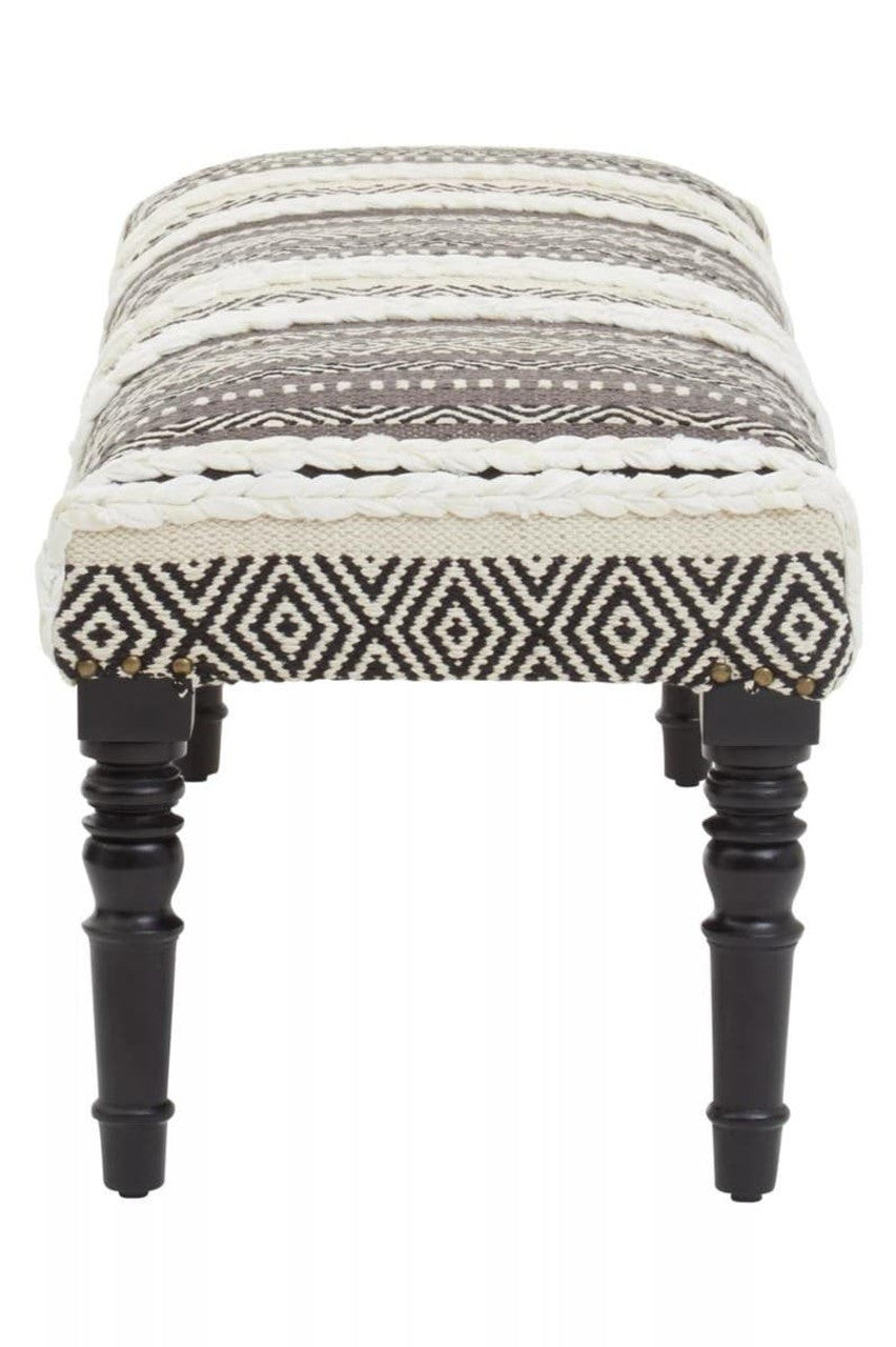 Sefina Grey And White Bench Studio 55