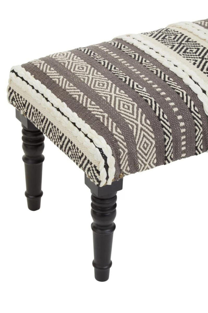 Sefina Grey And White Bench Studio 55