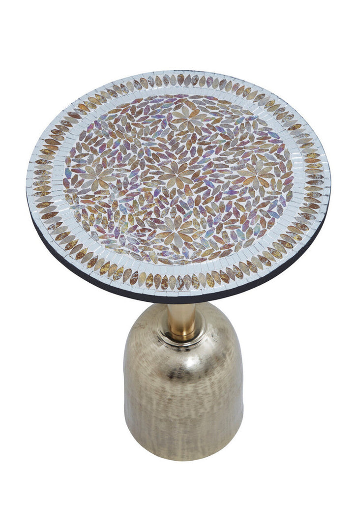 Inventro Mosaic Top Gold Base Side Table Studio 55