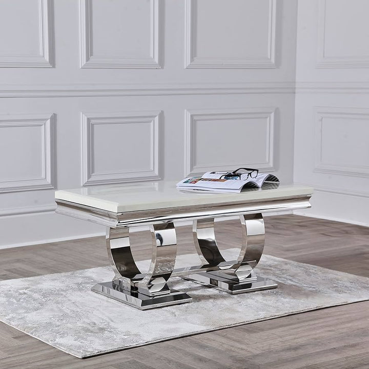 Arianna Marble Coffee Table Cream 120cm