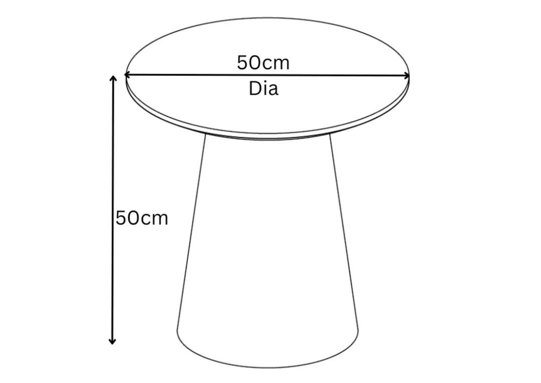 Simoro Light Grey Melamine Side Table Torelli