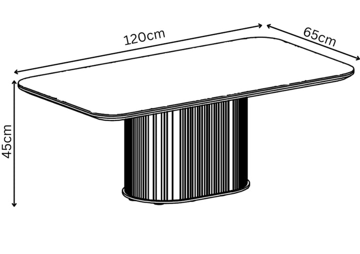 Antonio Gloss Grey Ceramic Coffee Table Torelli