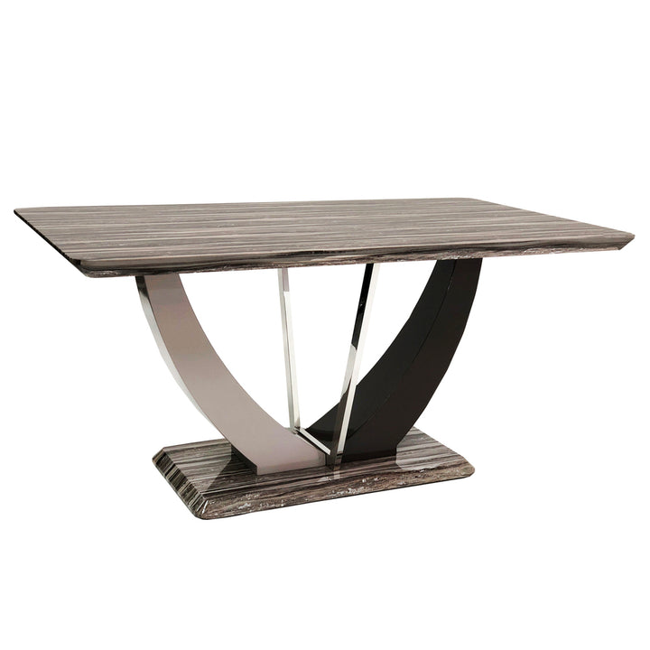 Aveline Dining Table + 6 Aveline Chairs (Marble Effect)