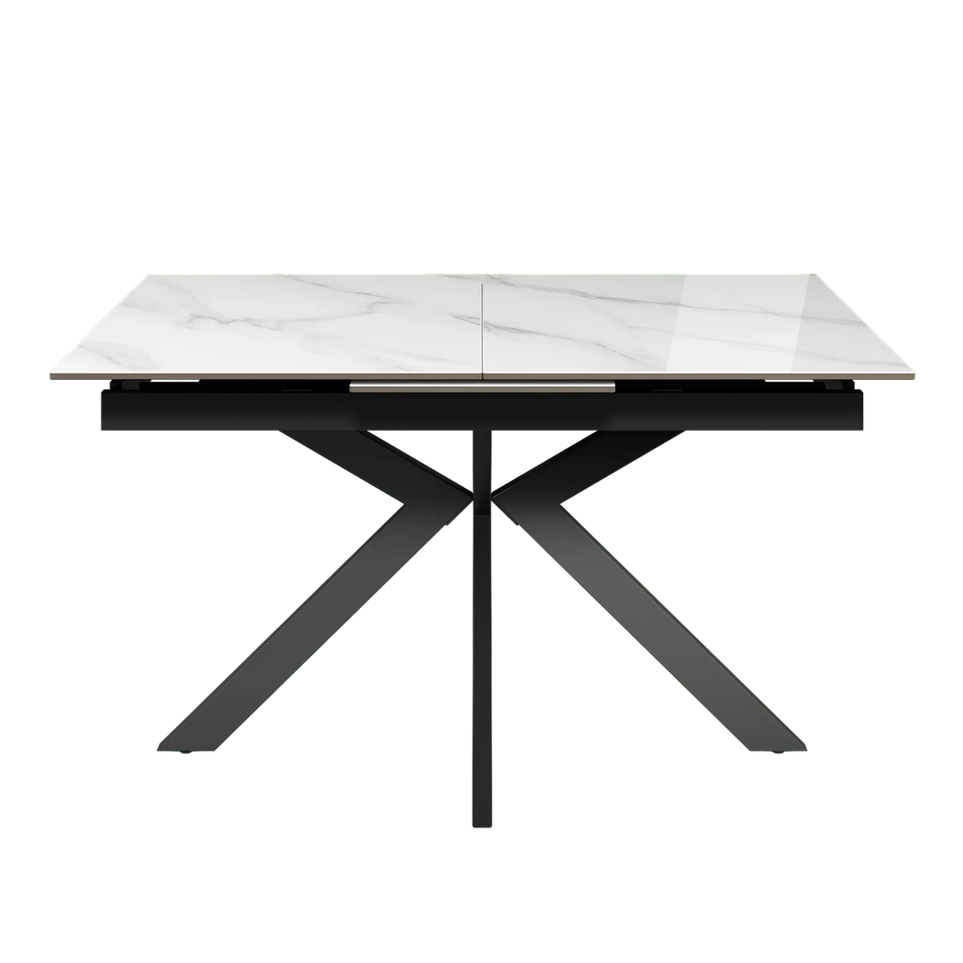 Armino 130-170cm Gloss White Ceramic Extending Dining Table Torelli