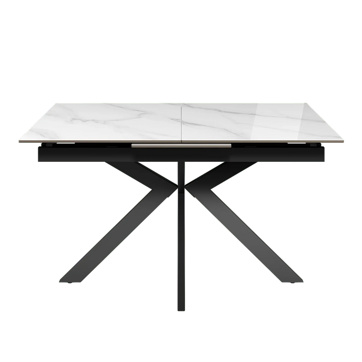 Armino 130-170cm Gloss White Ceramic Extending Dining Table Torelli