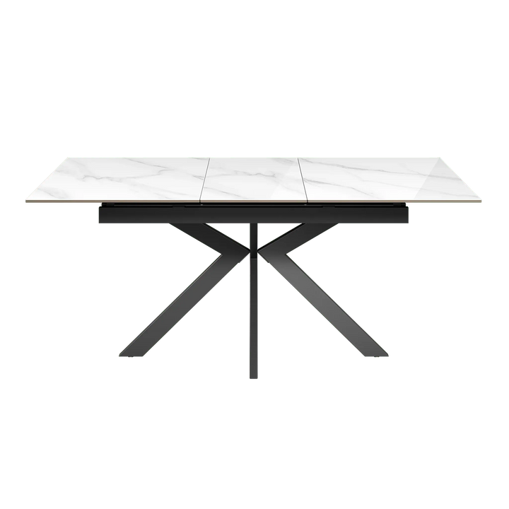 Armino 130-170cm Gloss White Ceramic Extending Dining Table Torelli