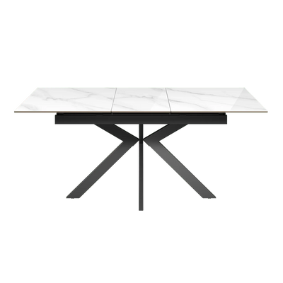 Armino 130-170cm Gloss White Ceramic Extending Dining Table Torelli