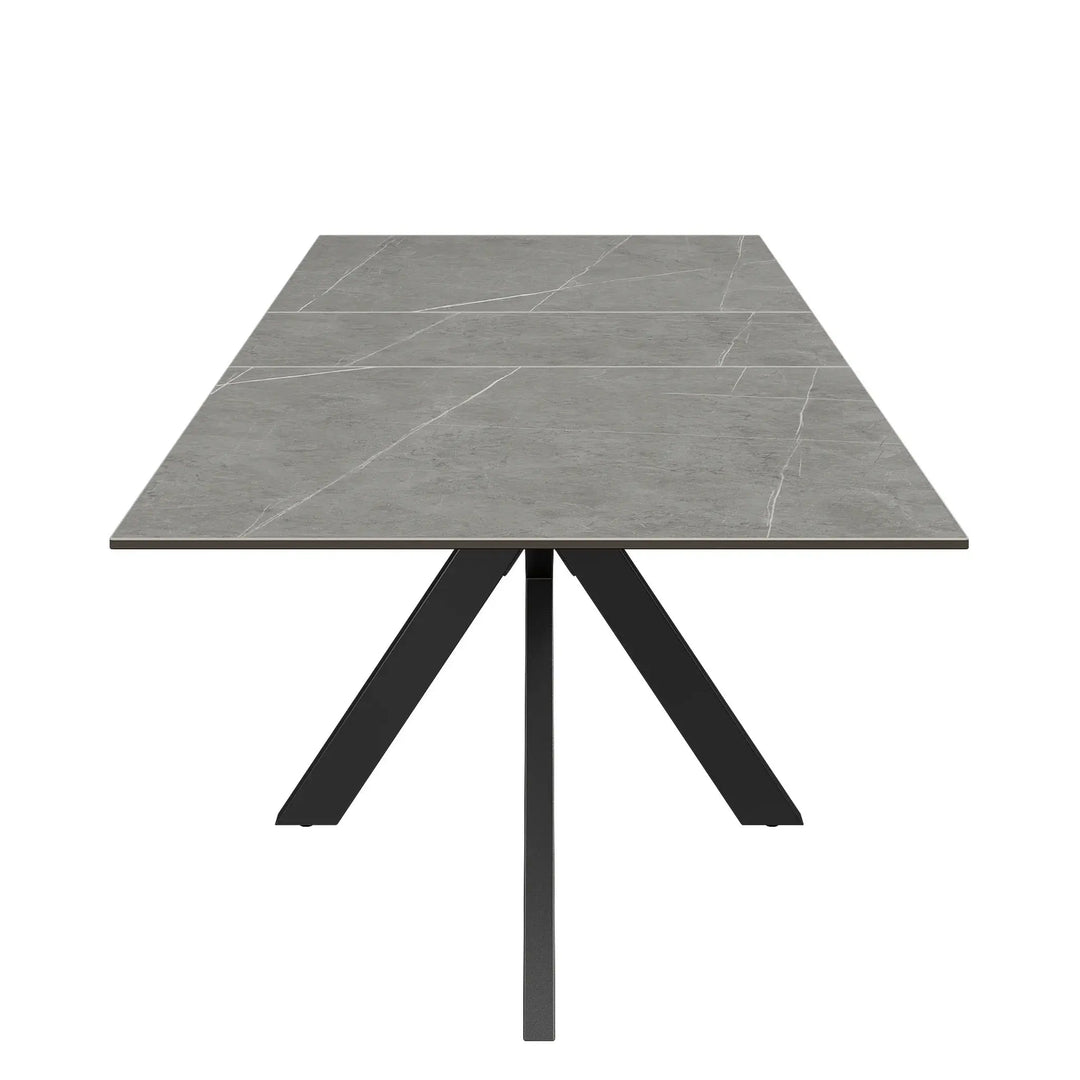 Armino 160-200cm Matte Grey Ceramic Extending Dining Table Torelli