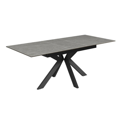 Armino 160-200cm Matte Grey Ceramic Extending Dining Table Torelli