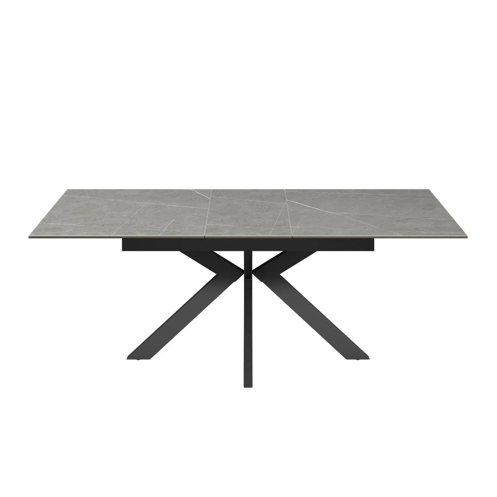 Armino 160-200cm Matte Grey Ceramic Extending Dining Table Torelli