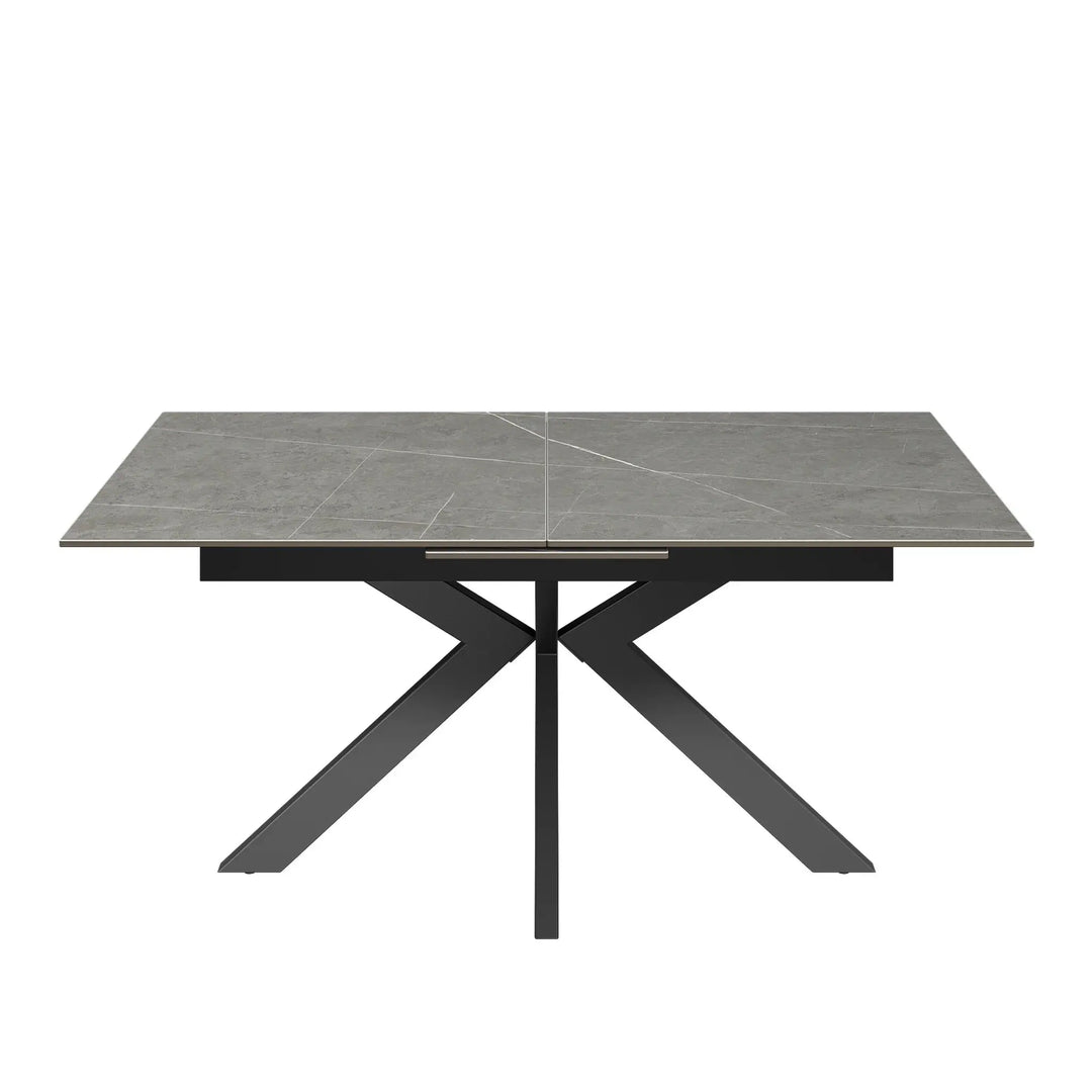 Armino 160-200cm Matte Grey Ceramic Extending Dining Table Torelli