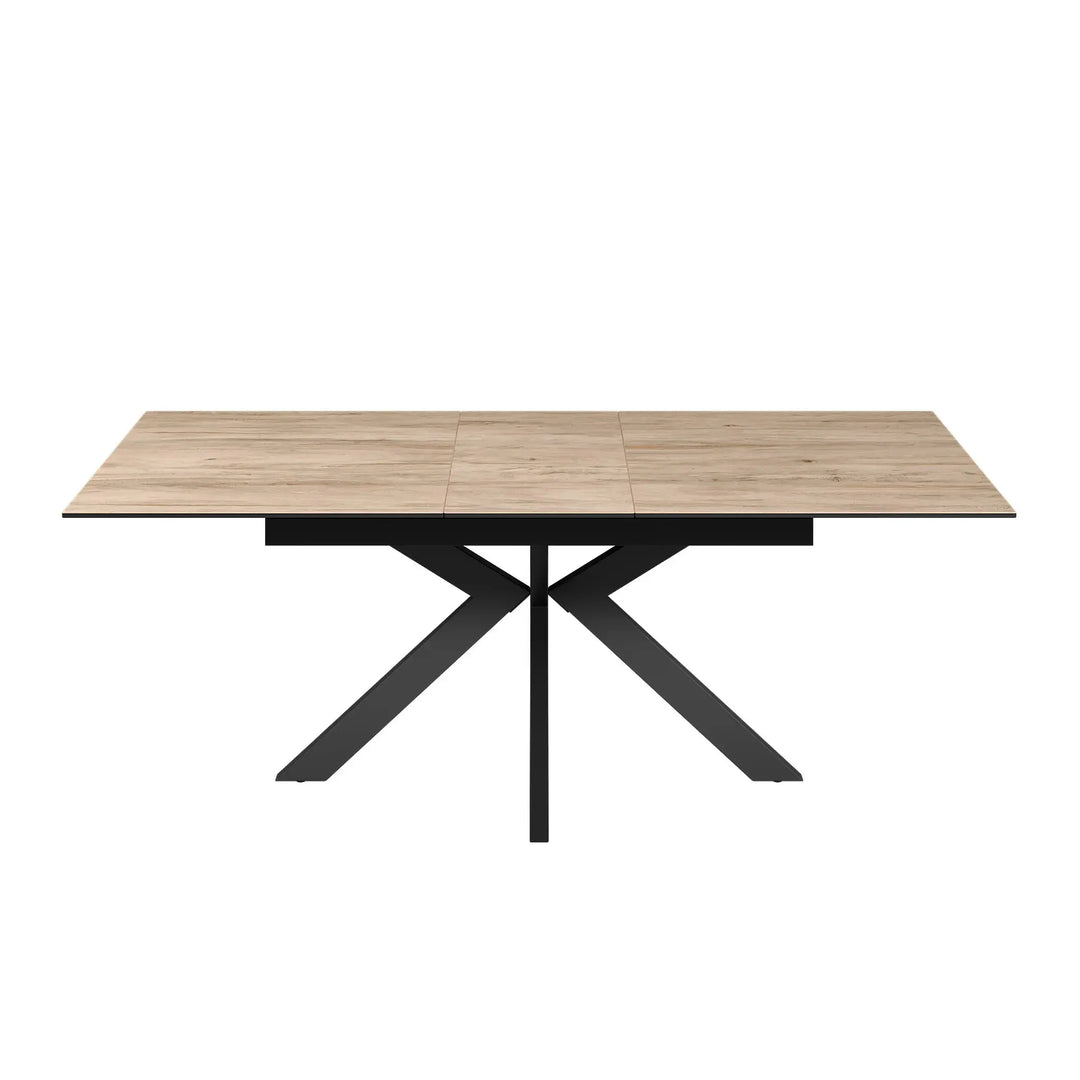 Armino 160-200cm Wood Look Ceramic Extending Dining Table Torelli