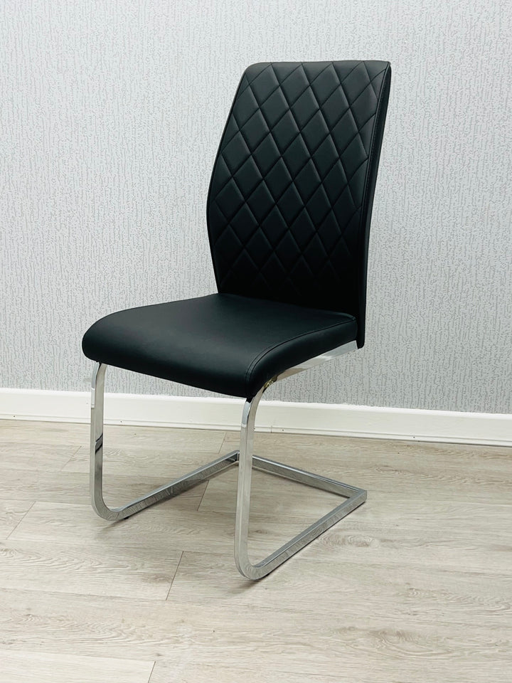 Aveline Black PU Dining Chair