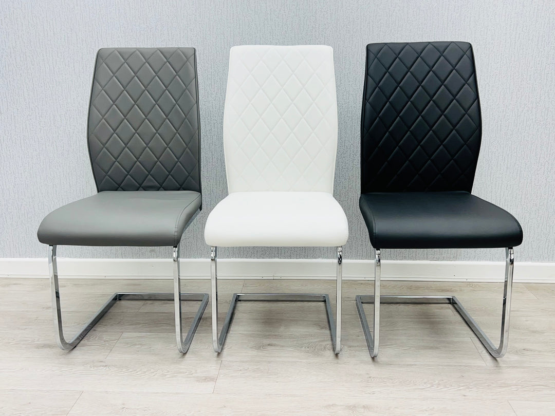 Aveline Grey PU Dining Chair