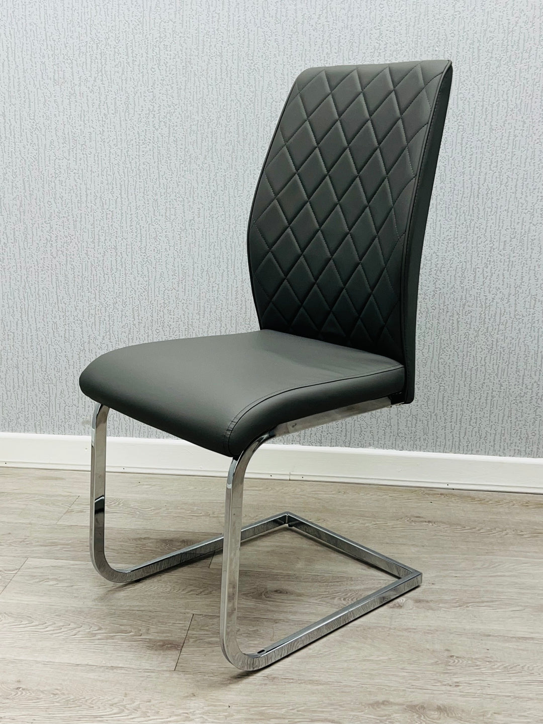 Aveline Grey PU Dining Chair