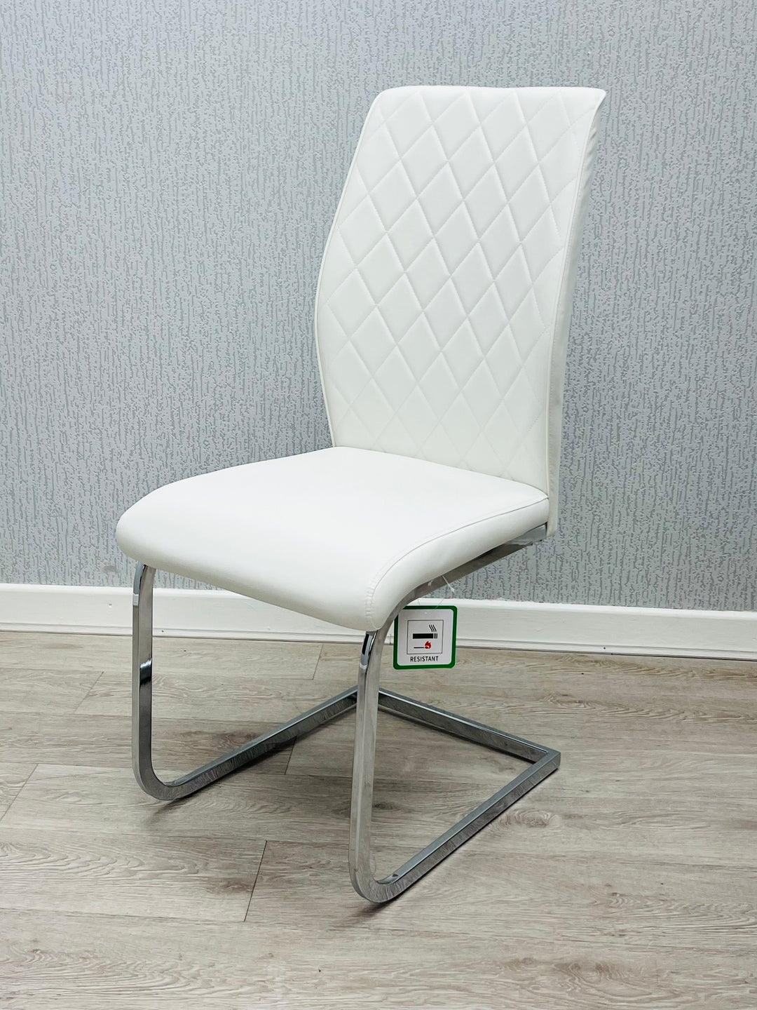Aveline White PU Dining Chair