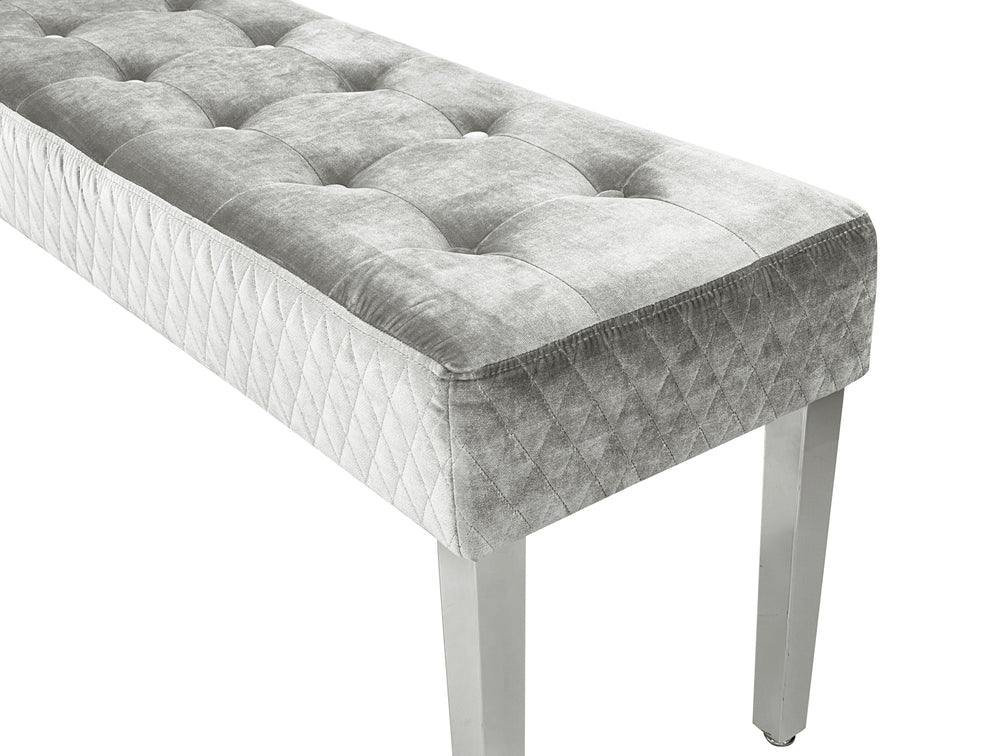 Marlowe Bench in Silver