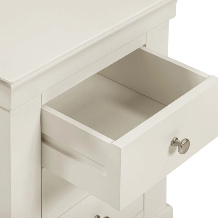 Bordova 3 Drawer Bedside in Ivory Seconique Furniture