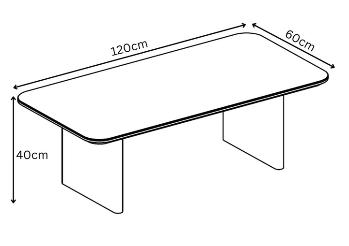 Madison Gloss White Ceramic Coffee Table Torelli