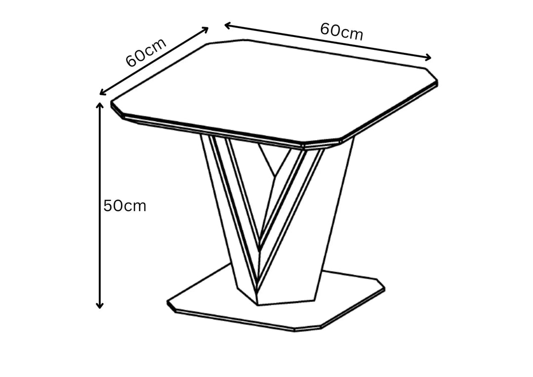 Vizzaro Matte White Ceramic Side Table Torelli