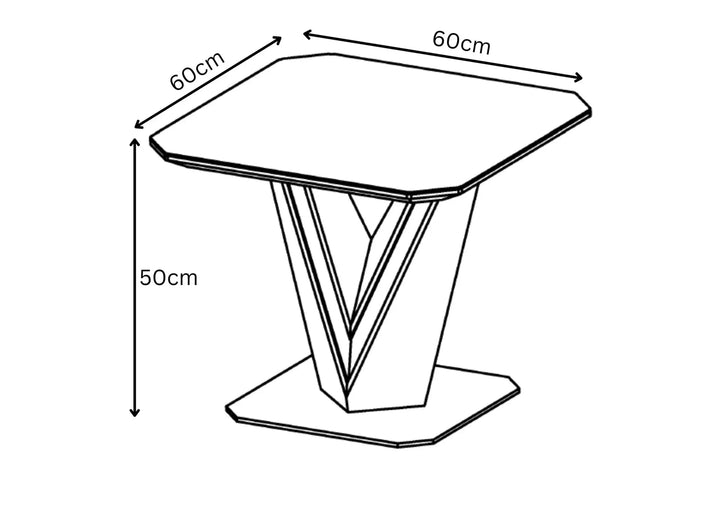 Vizzaro Matte White Ceramic Side Table Torelli