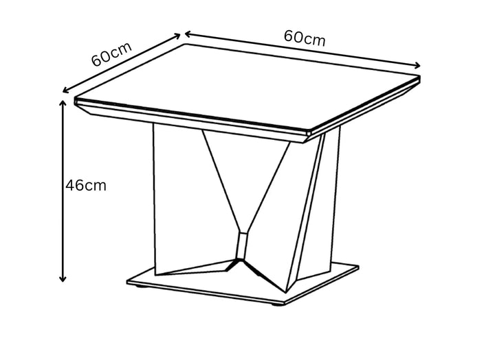Westmere Grey Ceramic Side Table Torelli