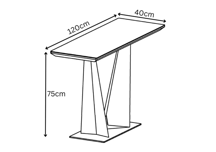 Westal Grey Ceramic Console Table Torelli