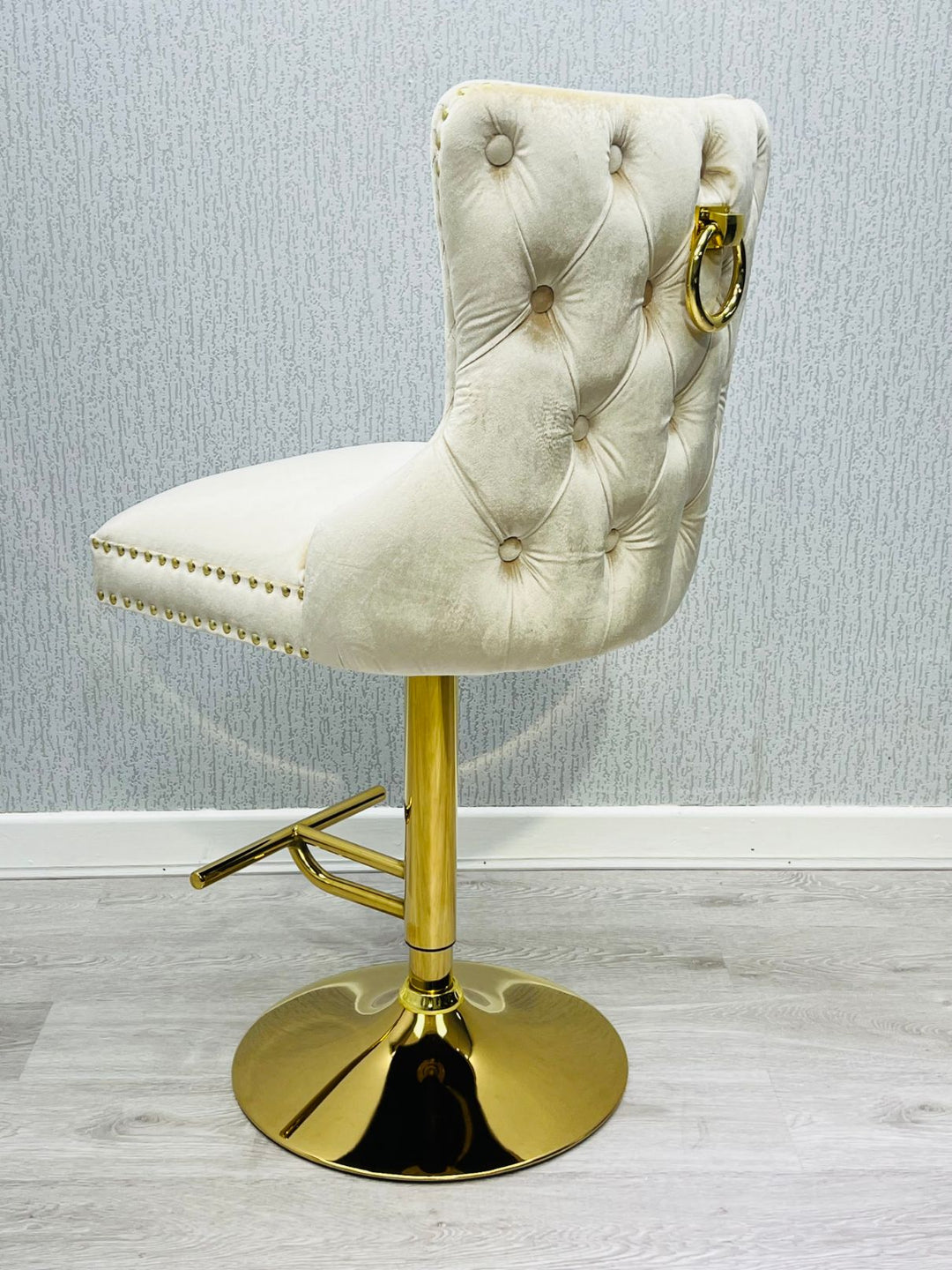 Verona Cream Ring Knocker Breakfast Stool