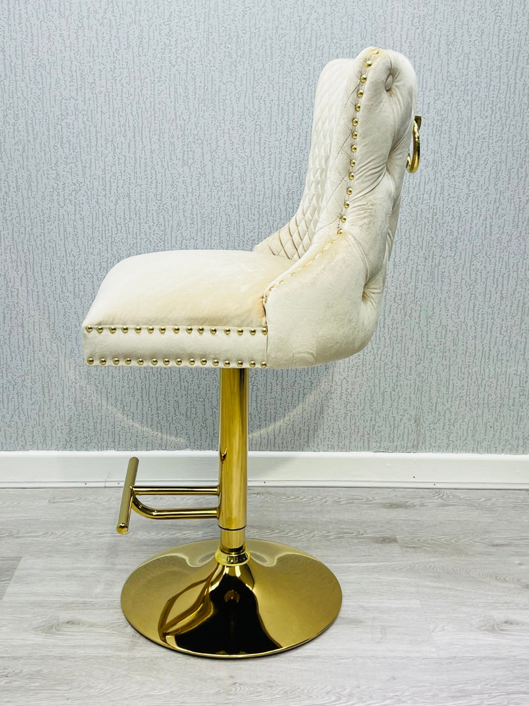 Verona Cream Ring Knocker Breakfast Stool