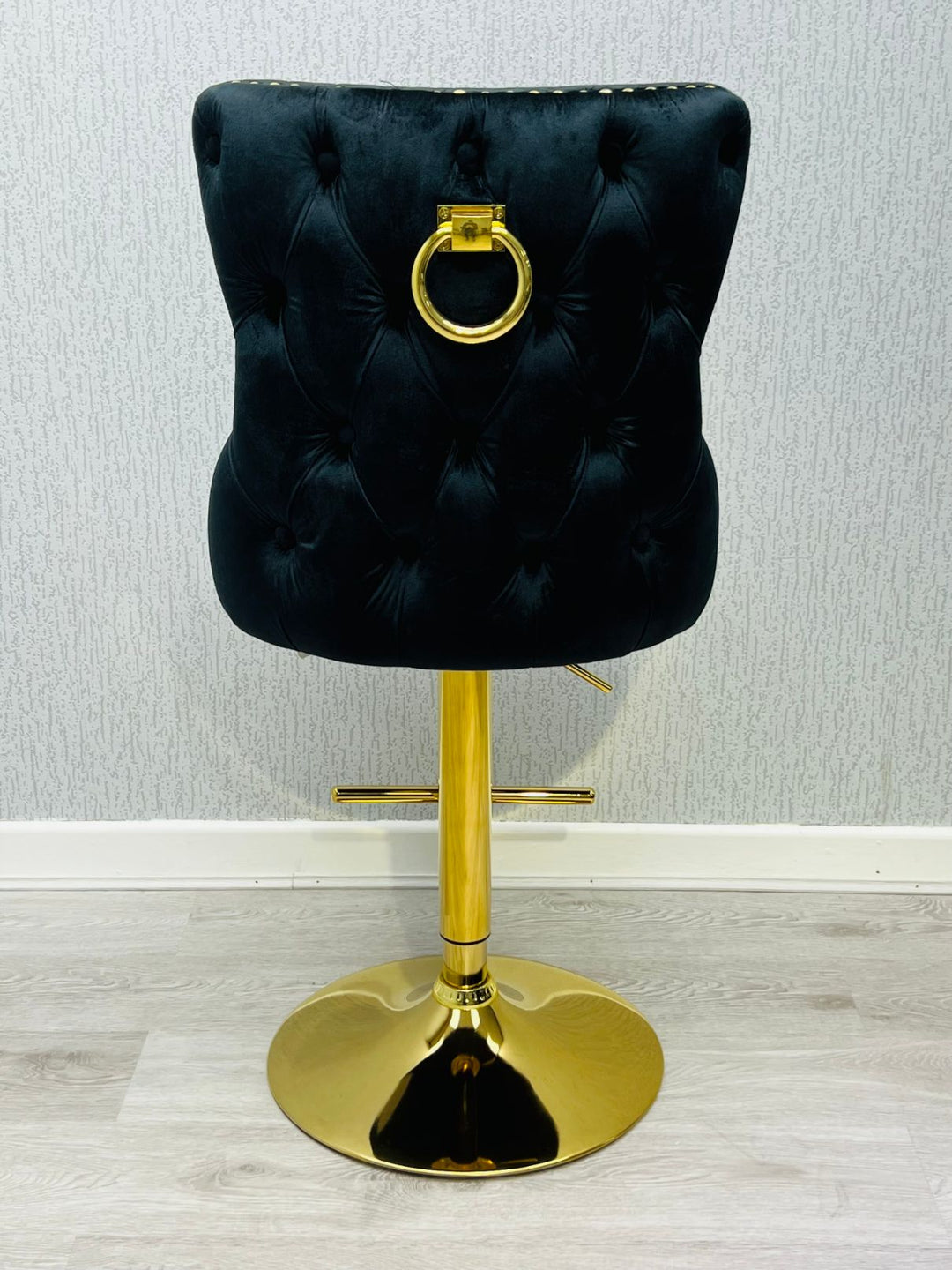 Verona Black Ring Knocker Breakfast Stool