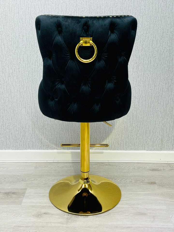Verona Black Ring Knocker Breakfast Stool