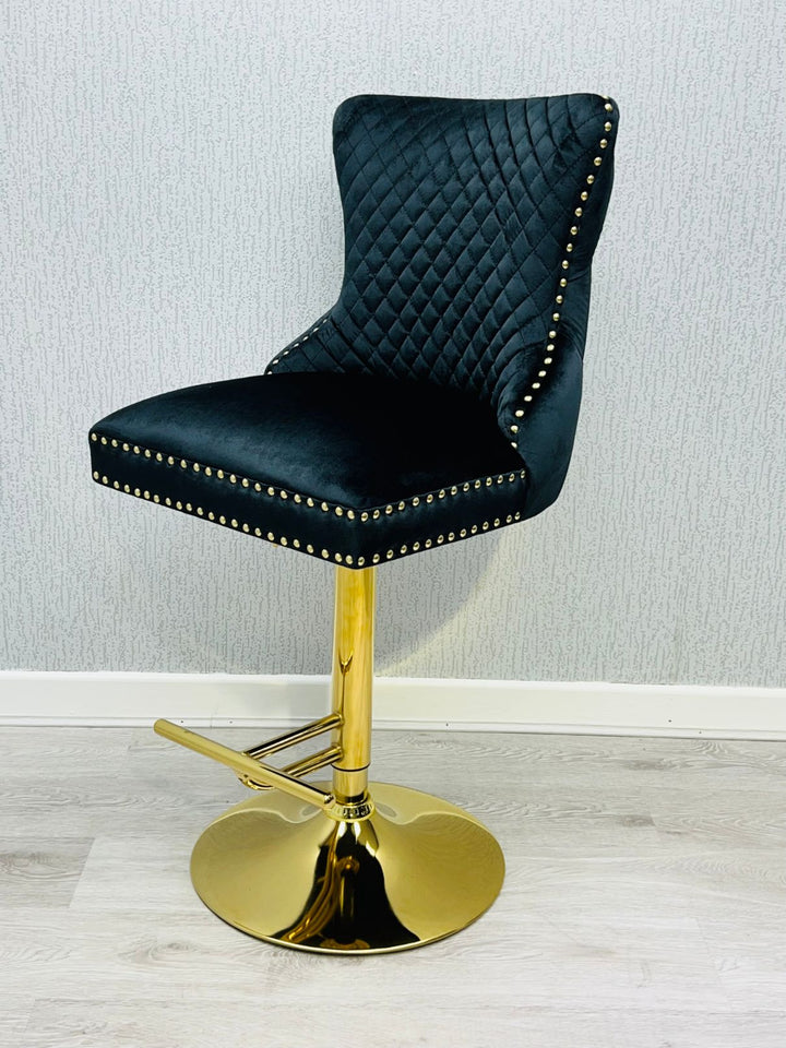 Verona Black Ring Knocker Breakfast Stool