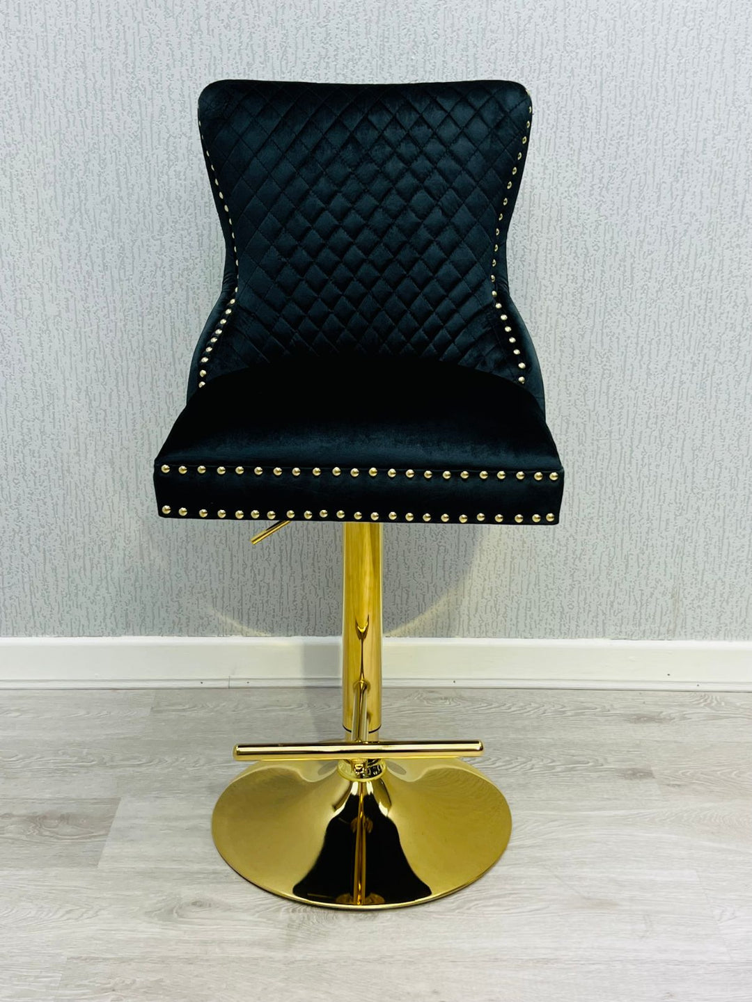 Verona Black Ring Knocker Breakfast Stool