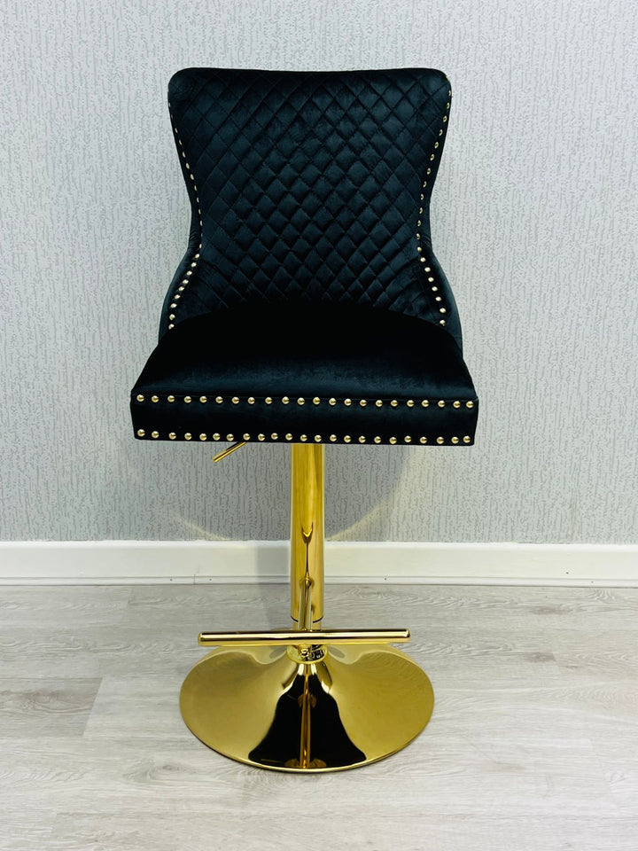 Verona Black Ring Knocker Breakfast Stool