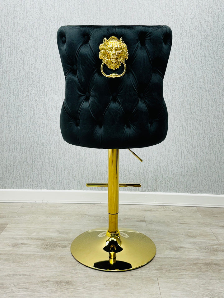 Verona Black Lion Knocker Breakfast Stool