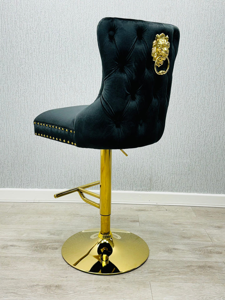 Verona Black Lion Knocker Breakfast Stool