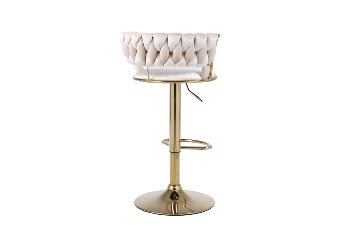 Caspian Cream & Gold Bar Stool