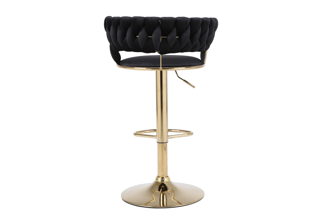 Caspian Black & Gold Bar Stool