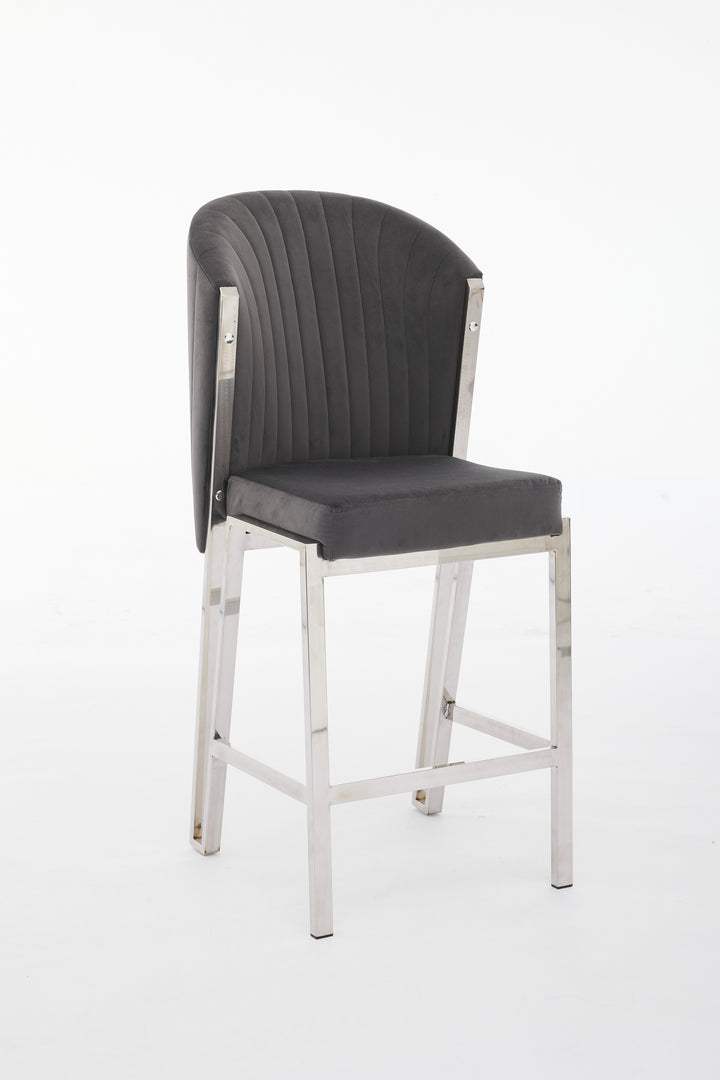 Fairmont Grey Silver Breakfast Stools
