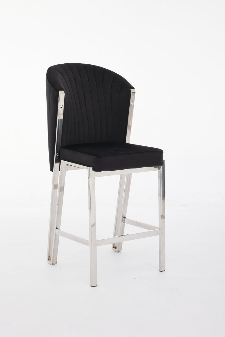 Fairmont Black Silver Breakfast Stools