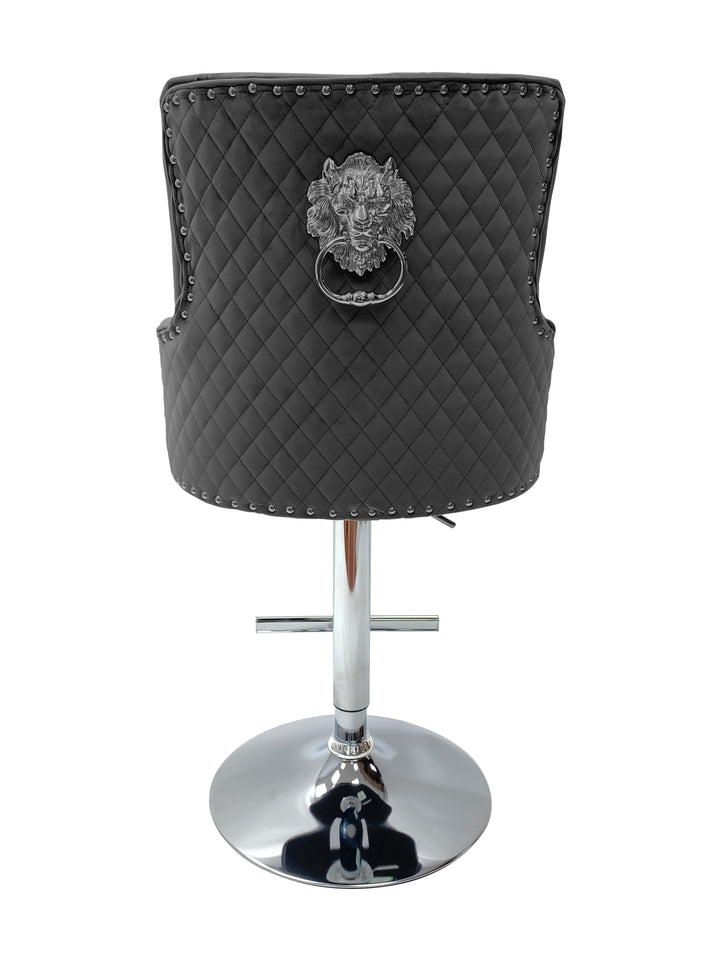 Marlowe Grey Fabric Bar Stool