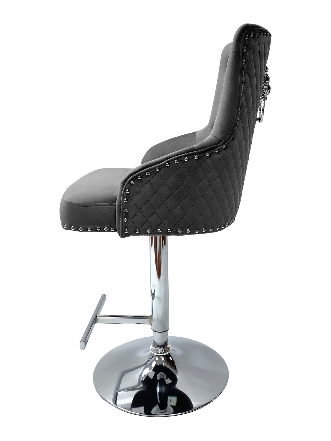 Marlowe Grey Fabric Bar Stool