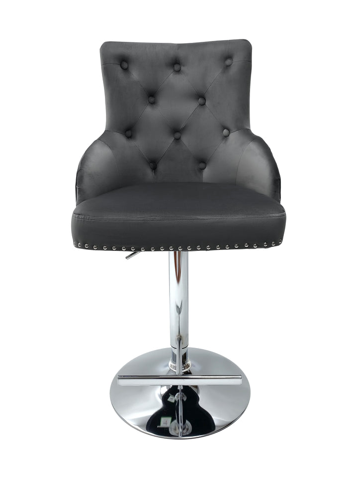 Marlowe Grey Fabric Bar Stool