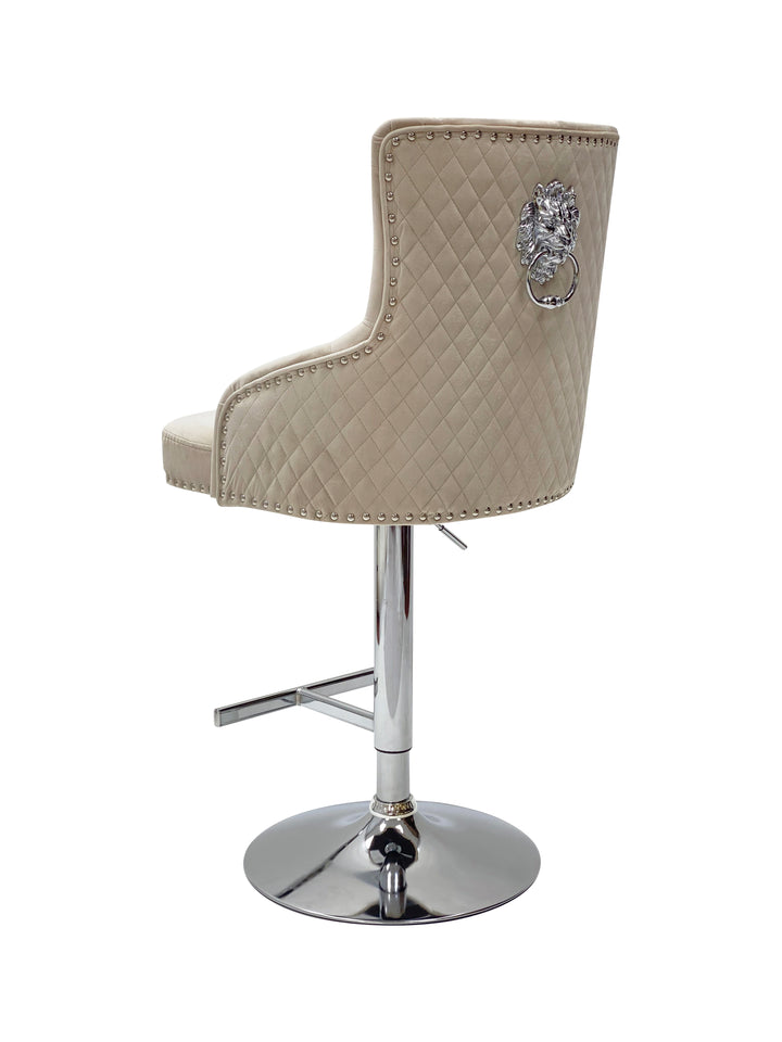 Marlowe Mink Fabric Bar Stool