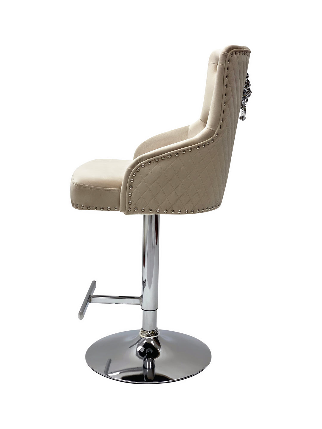 Marlowe Mink Fabric Bar Stool