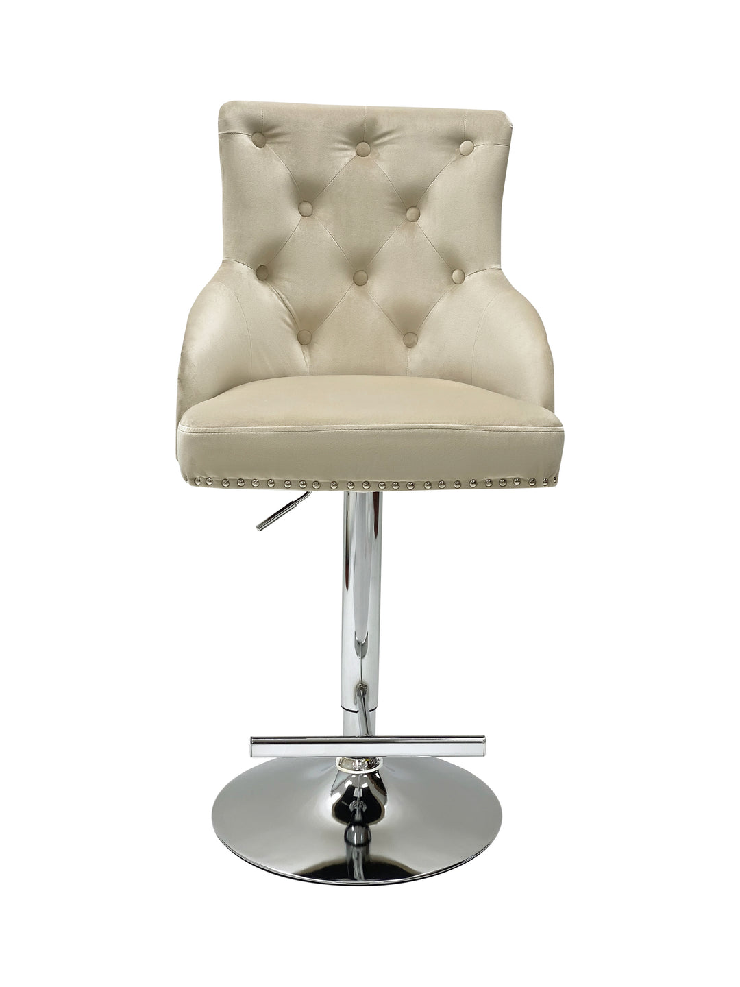 Marlowe Mink Fabric Bar Stool