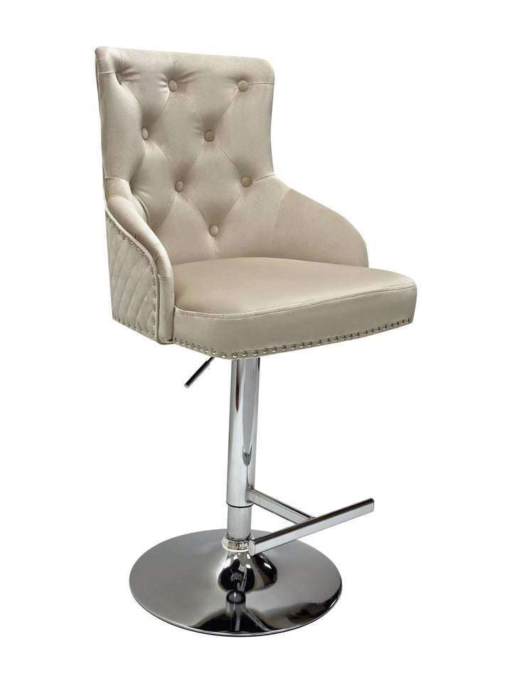 Marlowe Mink Fabric Bar Stool